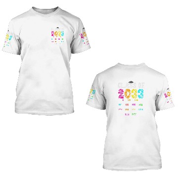 Discover Class Of 2033 PreK 12th Grade Hand Prints Space Graduation 3D T Shirts