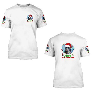 Discover Merry Christmas Hands Sign Language Santa Bernedoodle Lover129 3D T Shirts