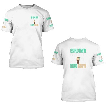 Discover Gardener Powered By Cold Brew Cool vintages Present Gift Baseball Tees 3D T Shirts