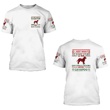 Discover Christmas Movies Cavapoo Dog Lovers Ugly Christmas Sweater Baseball Tees 3D T Shirts