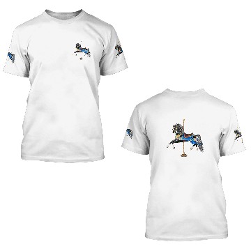 Discover Black Stallion Carousel Horse 3D T Shirts
