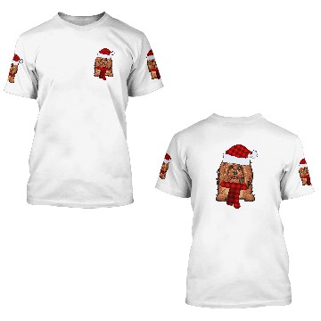 Discover Dog Havanese Santa Hat buffalo plaids Christmas 3D T Shirts