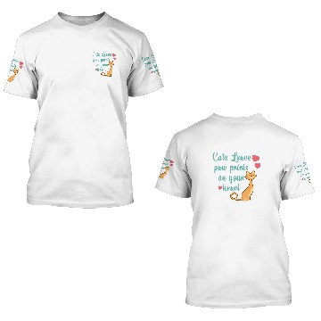 Discover Cats Leave Paw Prints 3D T Shirts