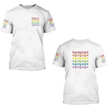 Discover Cat Dog Rainbow Paw Prints Zip 3D T Shirts