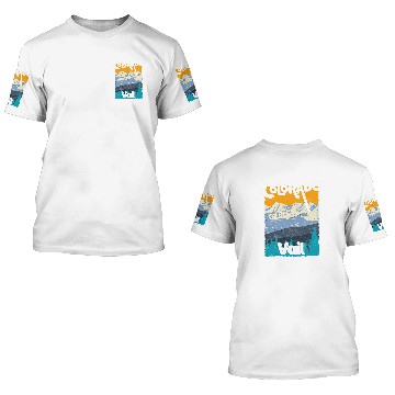 Discover Skiing Ski Vail Colorado Mountain State Rocky Mountains 3D T Shirts Skiing 3D T Shirts