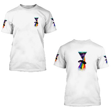 Discover Skydiving Gift vintages Retro Prism Skydiving 3D T Shirts