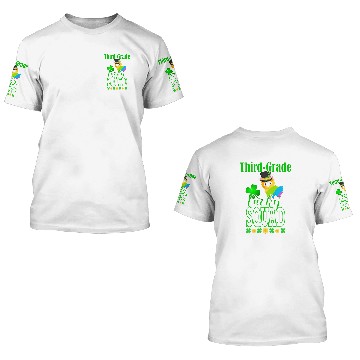 Discover St Patricks Third Grade Teacher Student Cute Llama Squad 3D T Shirts