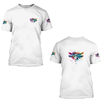 Discover Artistic Colorful Pop Art painted Dragonfly 3D T Shirts