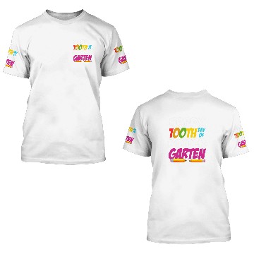 Discover Happy 100th Day of Kindergarten Teacher or Student 4 3D T Shirts