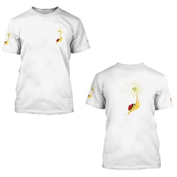 Discover Dandelion Seeds Ladybug Gardener Herbalist 3D T Shirts
