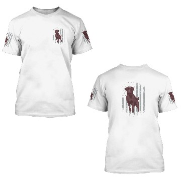 Discover Labrador Lab Dog Chocolate Lab American Flag Brown Labrador Retriever Owner 3D T Shirts