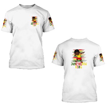 Discover Black History African American Flag Juneteenth Black Boy Kid 3D T Shirts