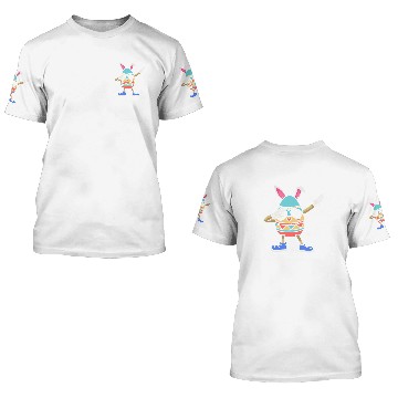 Discover Rabbits Dabbings easter egg with easter ears easter bunny 3D T Shirts