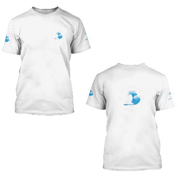 Discover Surf Life New Jersey Blue Wave Surfing Team Surf 3D T Shirts