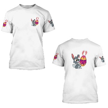 Discover Rabbits Happy Easter Cute Easter Egg Rabbit Bunny Lover Easter Baseball Tees 3D T Shirts