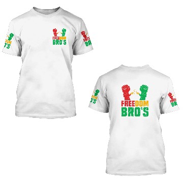 Discover Freedom Bros African American Black History Juneteenth Zip 3D T Shirts
