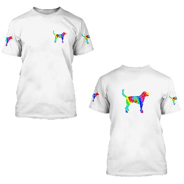 Discover Tie Dye Dog Hippie American Foxhound Dog 3D T Shirts