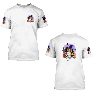 Discover Funny Foxhound Dog Halloween Witch Pumpkin 3D T Shirts