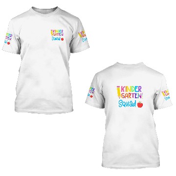 Discover Kinder Squad Kindergarten Teacher Kids Back School 1st Day 3D T Shirts