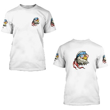 Discover 4th of July Bald Eagle American Flag USA Merica Baseball Tees 3D T Shirts