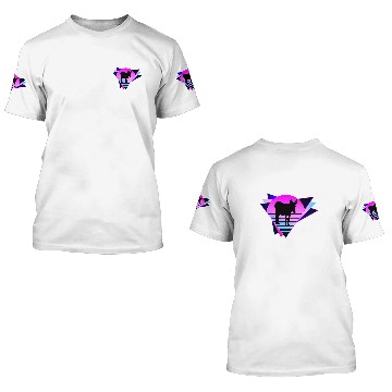 Discover Donkey Silhouette Retro 80s Vaporware 3D T Shirts