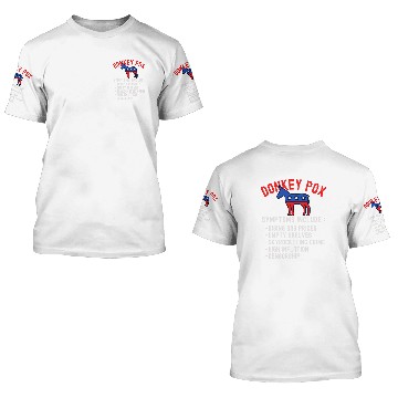 Discover Donkey Pox Conservative Republican antis Biden Donkeypox 3D T Shirts
