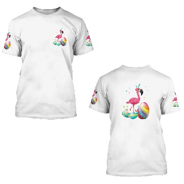 Discover Pink Flamingo Easter Egg Bunny Funny Easter Day wild bird Flamingos 3D T Shirts