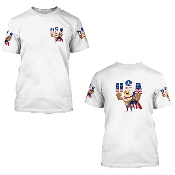 Discover 4th of July  Bald Eagle Hero US Flag Baseball Tees 3D T Shirts