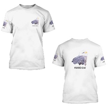 Discover Bald Eagle 21 Zip 3D T Shirts