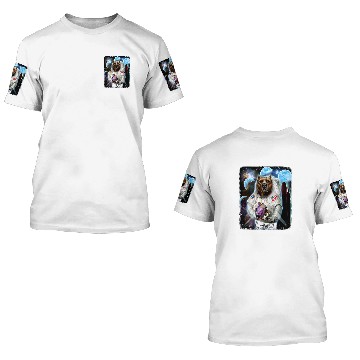 Discover Pit Bull Terrier Dog as Astronaut Explore Space and Galaxy 3 Zip 3D T Shirts
