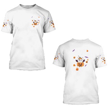 Discover Bunny Halloween Pumpkin Bunny Trade Sister For Candy 3D T Shirts