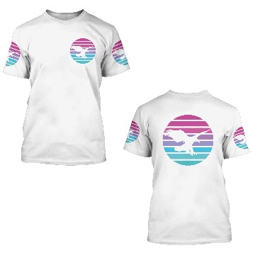 Discover Eagle Retro Sun American Bald eagle USA 3D T Shirts