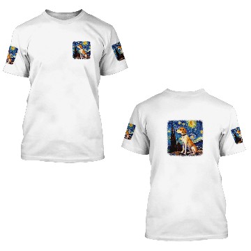 Discover Dog in starry night van gogh Beagle Baseball Tees 3D T Shirts