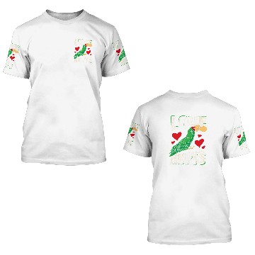 Discover Green Macaw Parrot Love Hurts Design for a Bird owner Baseball Tees 3D T Shirts