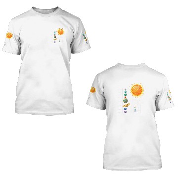 Discover Funny Planets Space 2Science for Fans Planet Solar System 3D T Shirts