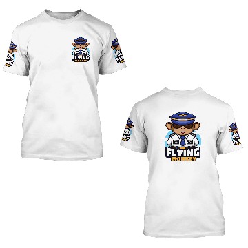 Discover Flying Monkey Pilot 3D T Shirts
