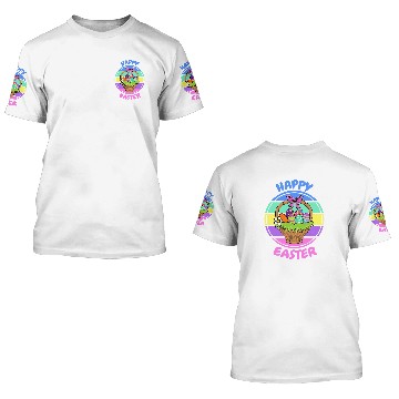 Discover Happy Easter Egg Basket 3D T Shirts