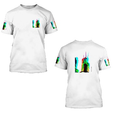 Discover Chicago Willis Tower Sears Tower Color Prism 3D T Shirts