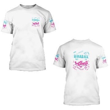 Discover Gender Reveal Party Baseball Softball Dad Mom 3D T Shirts