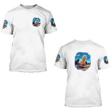 Discover Funny Basketball Maine Coon Cat Playing Baseball Tees 3D T Shirts