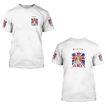 Discover Cavalier Pet Kings Charles Coronation For Kids Union Jack 1 Baseball Tees 3D T Shirts