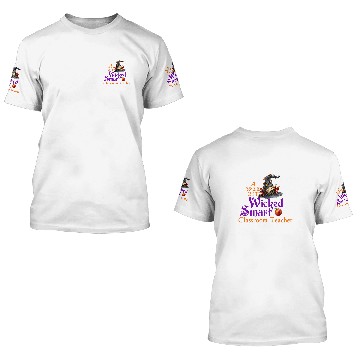 Discover Cute A Wee Bit Wicked Classroom Teacher Halloween 3D T Shirts