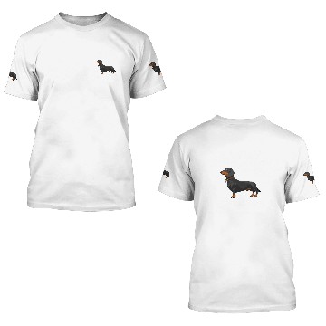 Discover Dachshund Pet FunnyEasily Distracted By Wieners black 3D T Shirts