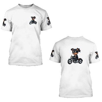 Discover Miniature Pinscher Pet Biker Funny Dog Motorcycle 1 Baseball Tees 3D T Shirts