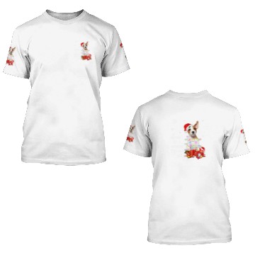 Discover Jack Russell Pet Santa Christmas Tree Lights XmasDog Baseball Tees 3D T Shirts