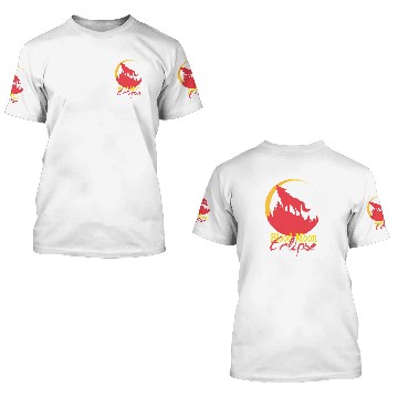 Discover Coyote Mammal Blood Moon Eclipse Howling 3D T Shirts