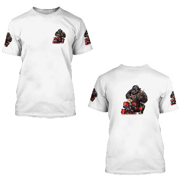 Discover Funny Drummer Gorilla Playing Drum Rock n Roll 3D T Shirts