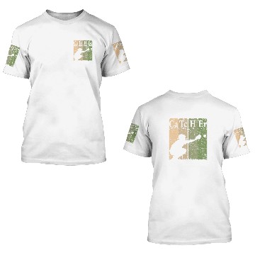 Discover Sport Baseball Periodic Table Elements Nerd Baseball Catcher Retro Baseball Tees 3D T Shirts