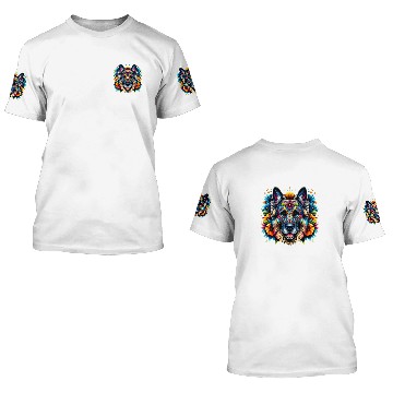 Discover German Shepherd Pet Cinco De Mayo Sugar Skull Flower 3D T Shirts