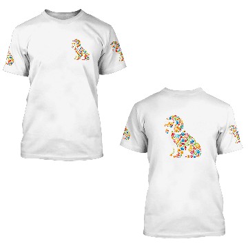 Discover Cavalier Pet King Charles Spanie Colorful Easter Egg Mens Womens Baseball Tees 3D T Shirts